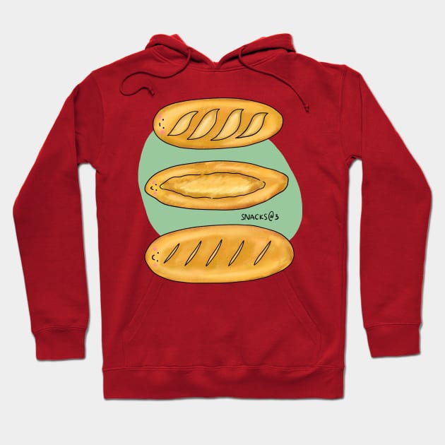 French Bread (Baguette) Hoodie by Snacks At 3